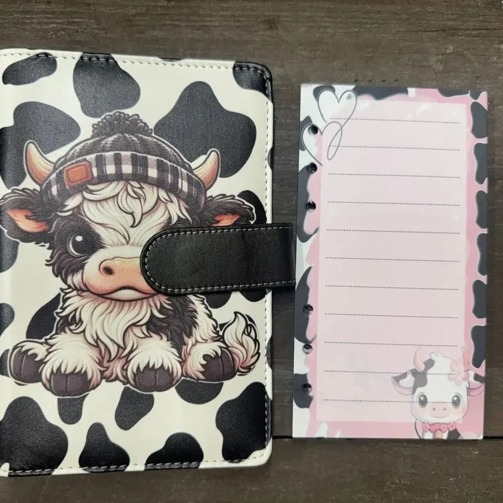Cow A6 6 Ring Binder & Paper